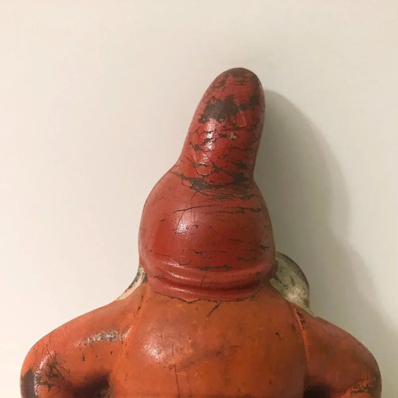 Vintage Walt Disney Snow White Dwarf Figurine Happy Sieberling Latex Figure - Picture 7 of 16